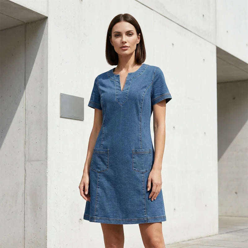 Vanda Fornaciari™ Short Sleeve V Neck Top for Effortless Style