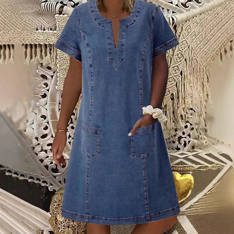 Vanda Fornaciari™ Short Sleeve V Neck Top for Effortless Style