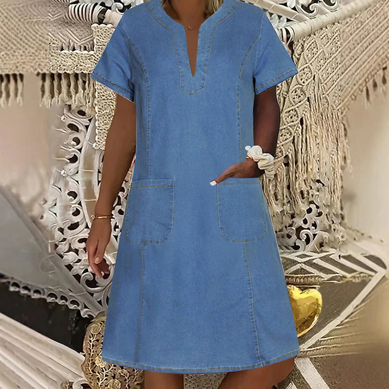 Vanda Fornaciari™ Short Sleeve V Neck Top for Effortless Style