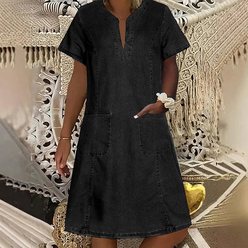 Vanda Fornaciari™ Short Sleeve V Neck Top for Effortless Style