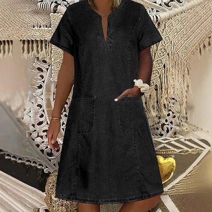 Vanda Fornaciari™ Short Sleeve V Neck Top for Effortless Style