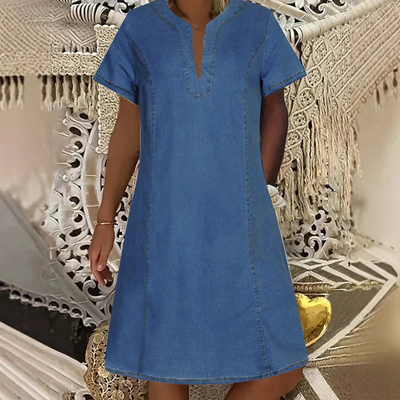 Vanda Fornaciari™ Short Sleeve V Neck Top for Effortless Style
