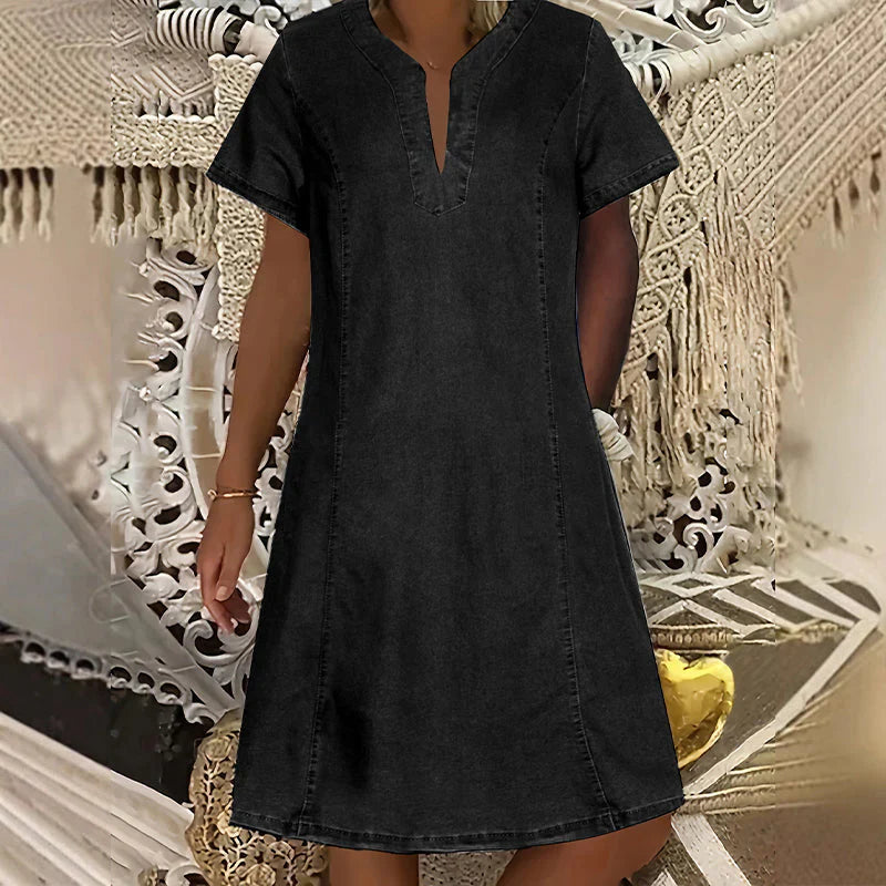 Vanda Fornaciari™ Short Sleeve V Neck Top for Effortless Style