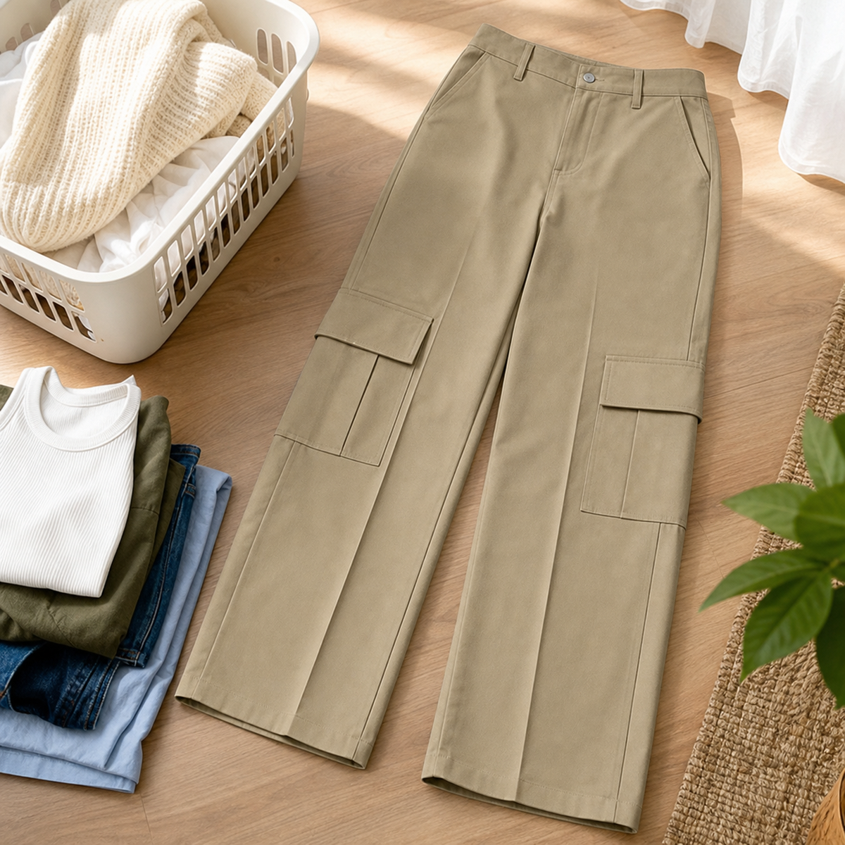 Velia Corsi™ Soft-Touch Cargo Trousers for Everyday Comfort
