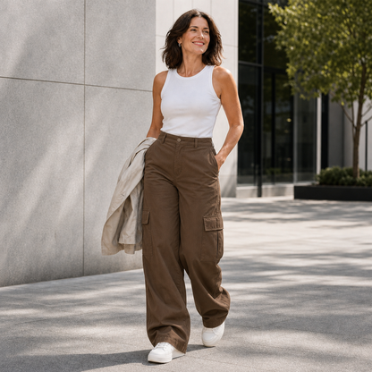 Velia Corsi™ Soft-Touch Cargo Trousers for Everyday Comfort