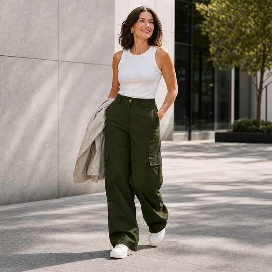 Velia Corsi™ Soft-Touch Cargo Trousers for Everyday Comfort