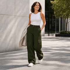 Velia Corsi™ Soft-Touch Cargo Trousers for Everyday Comfort