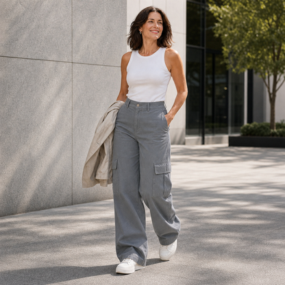 Velia Corsi™ Soft-Touch Cargo Trousers for Everyday Comfort