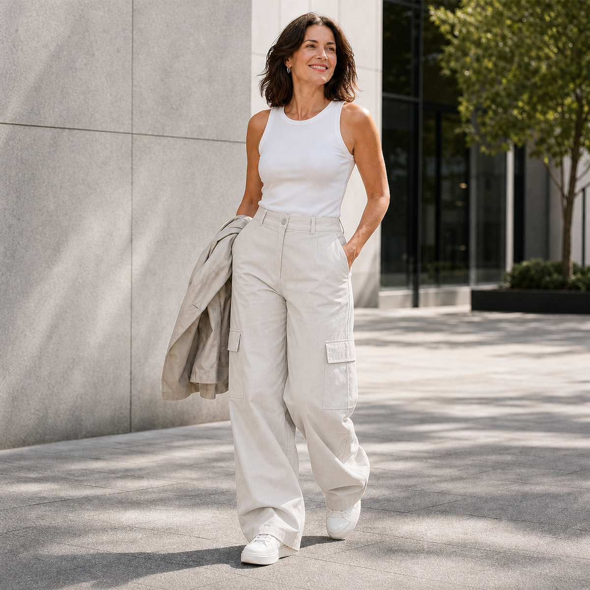 Velia Corsi™ Soft-Touch Cargo Trousers for Everyday Comfort