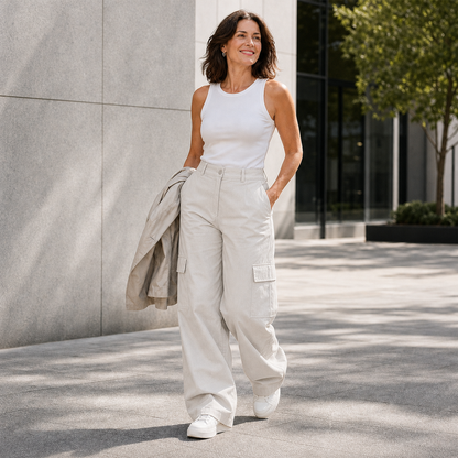 Velia Corsi™ Soft-Touch Cargo Trousers for Everyday Comfort