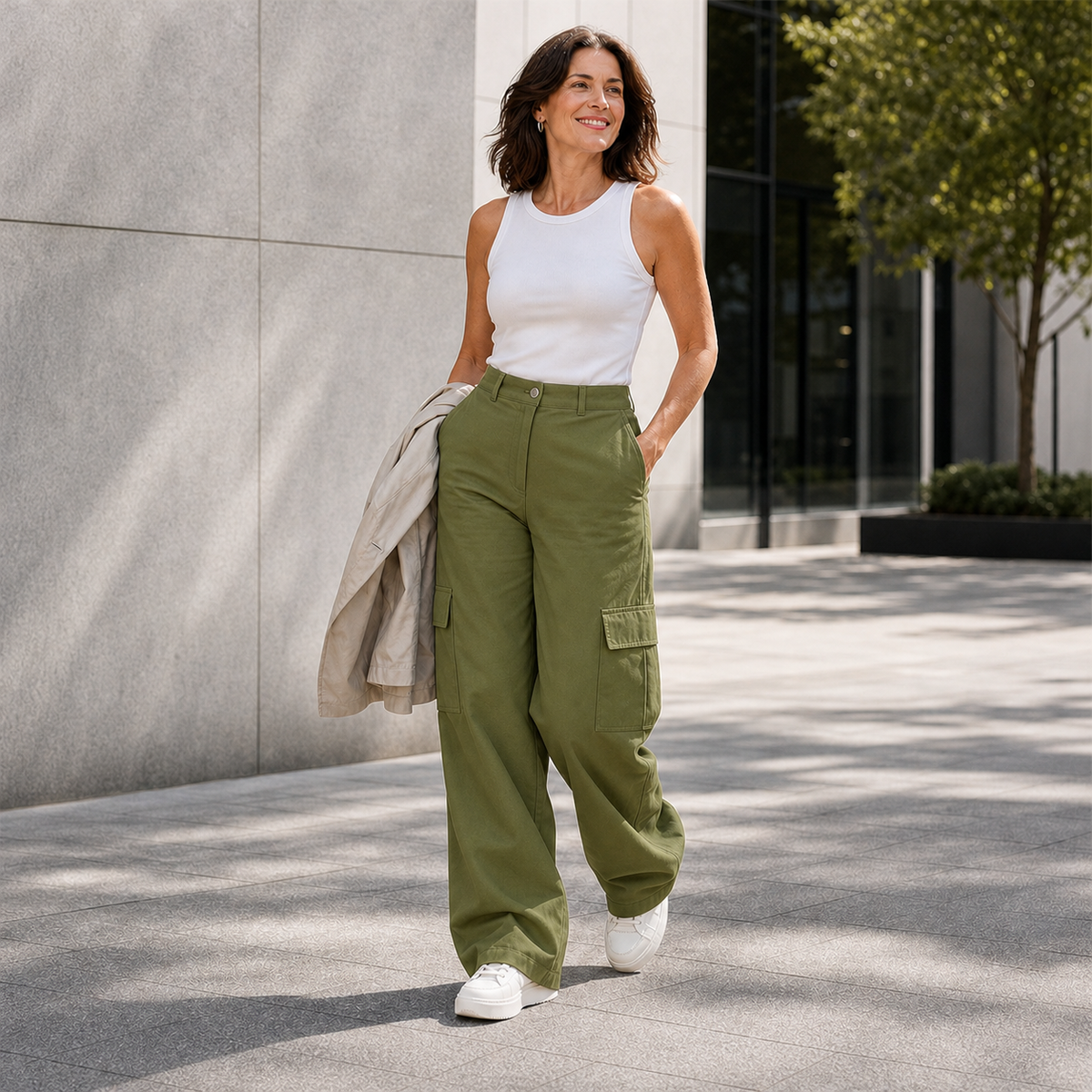 Velia Corsi™ Soft-Touch Cargo Trousers for Everyday Comfort