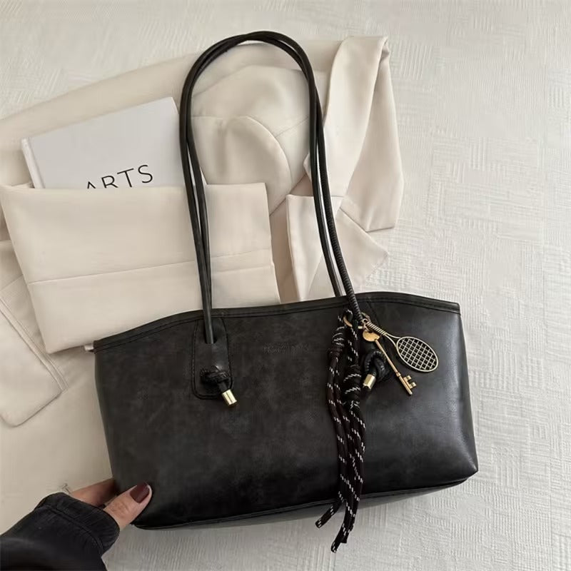 Velour Muse™ Chic Retro Leather Shoulder Bag
