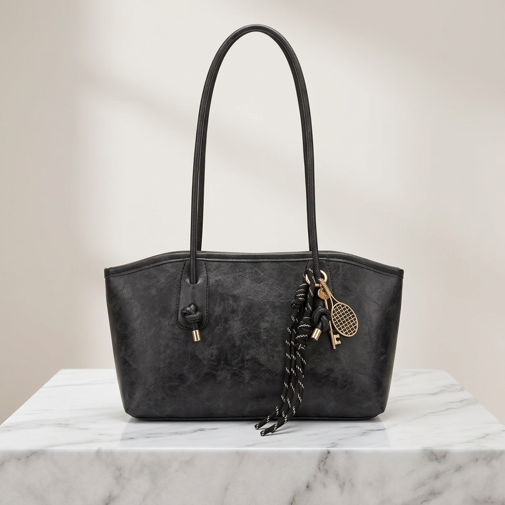 Velour Muse™ Chic Retro Leather Shoulder Bag