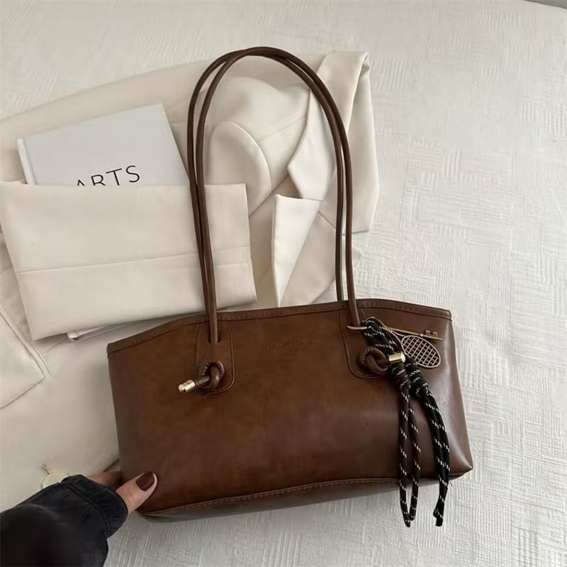 Velour Muse™ Chic Retro Leather Shoulder Bag