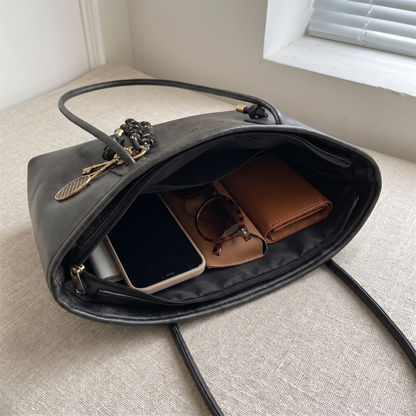 Velour Muse™ Chic Retro Leather Shoulder Bag