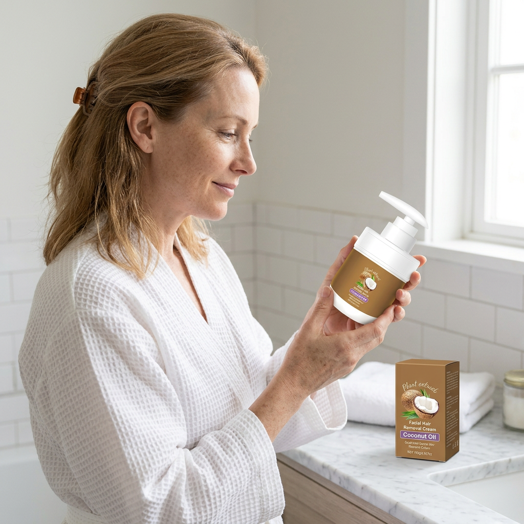Velourashe™ Gentle Coconut Hair Removal Cream, Face and Body