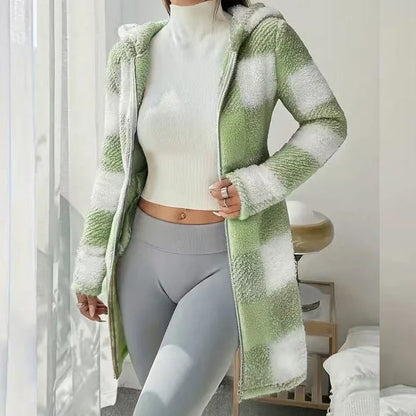 Venturina Casagrande™ Hooded Plaid Jacket for Effortless Warmth