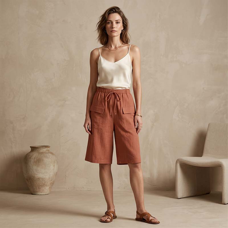 Vera Fortini™ Breathable Drawstring Capri Shorts