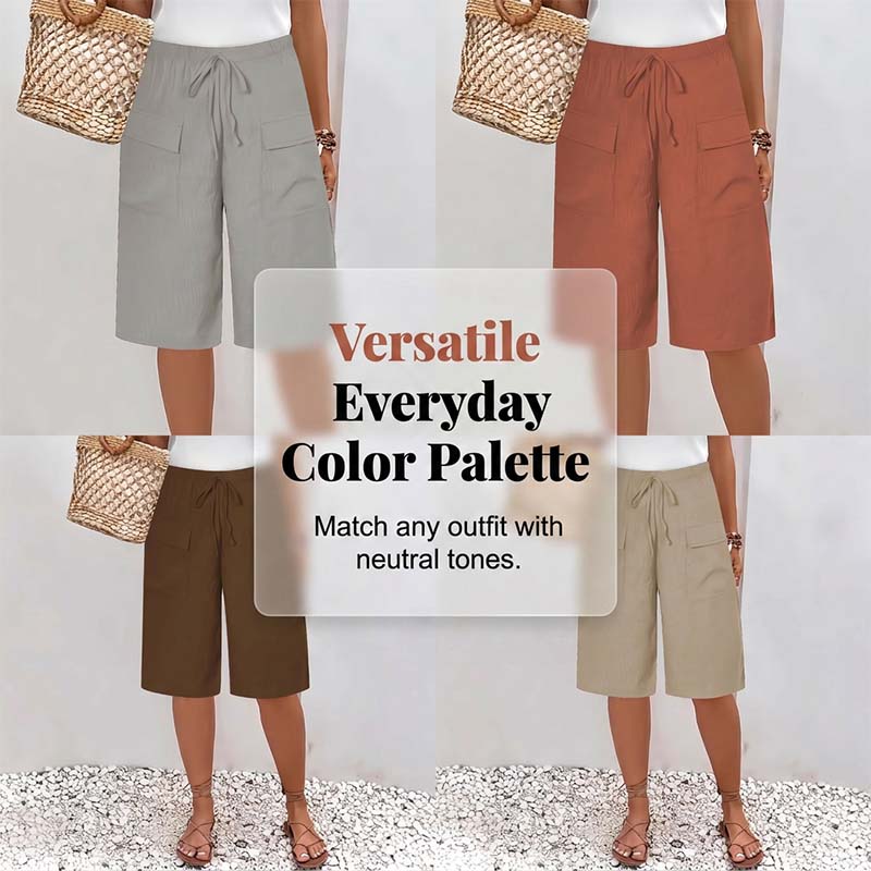 Vera Fortini™ Breathable Drawstring Capri Shorts