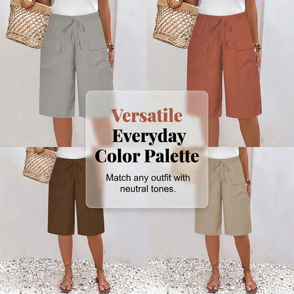 Vera Fortini™ Breathable Drawstring Capri Shorts