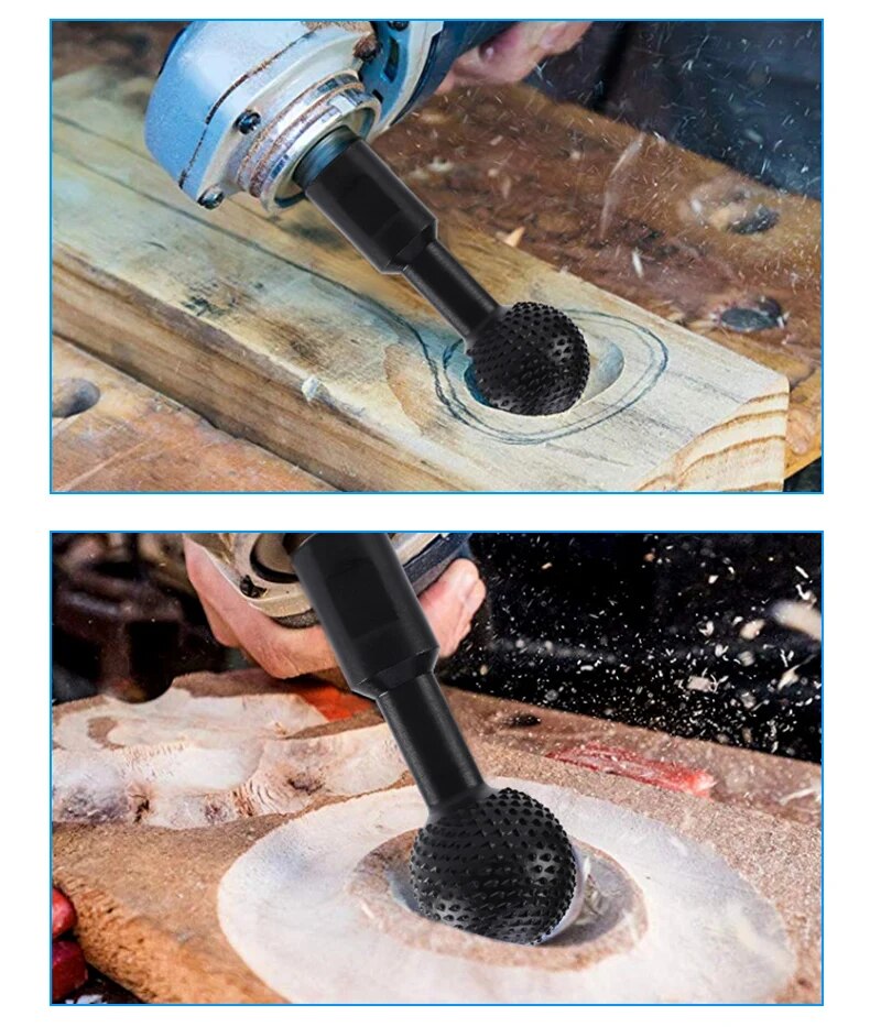 Versa Grind™️ Attachment ball drill for wood