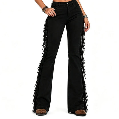 Violante Collura™ Fringe Flare Jeans for a Longer Leg Line