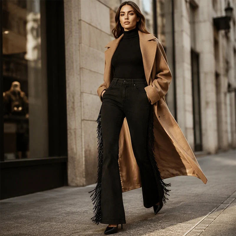 Violante Collura™ Fringe Flare Jeans for a Longer Leg Line