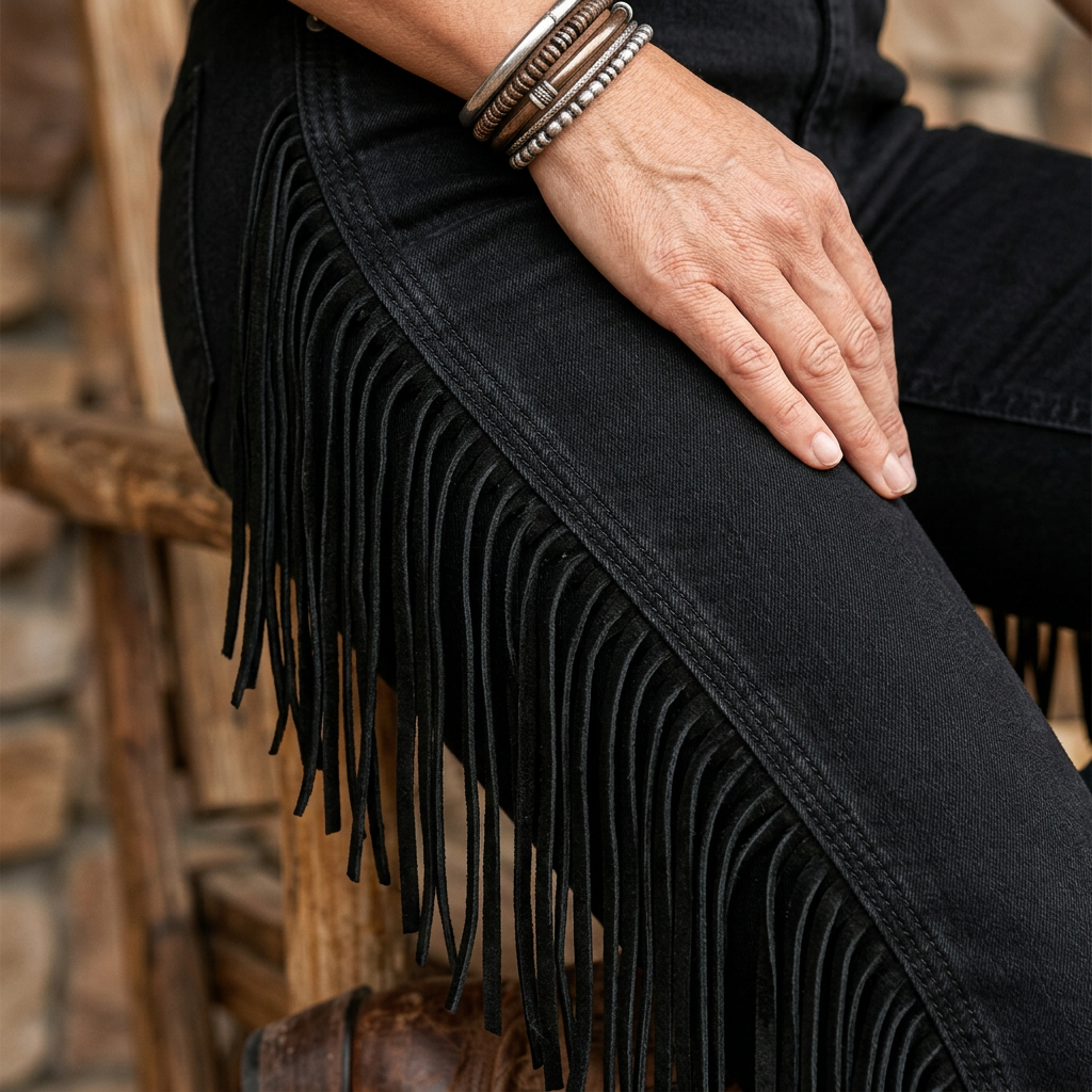 Violante Collura™ Fringe Flare Jeans for a Longer Leg Line