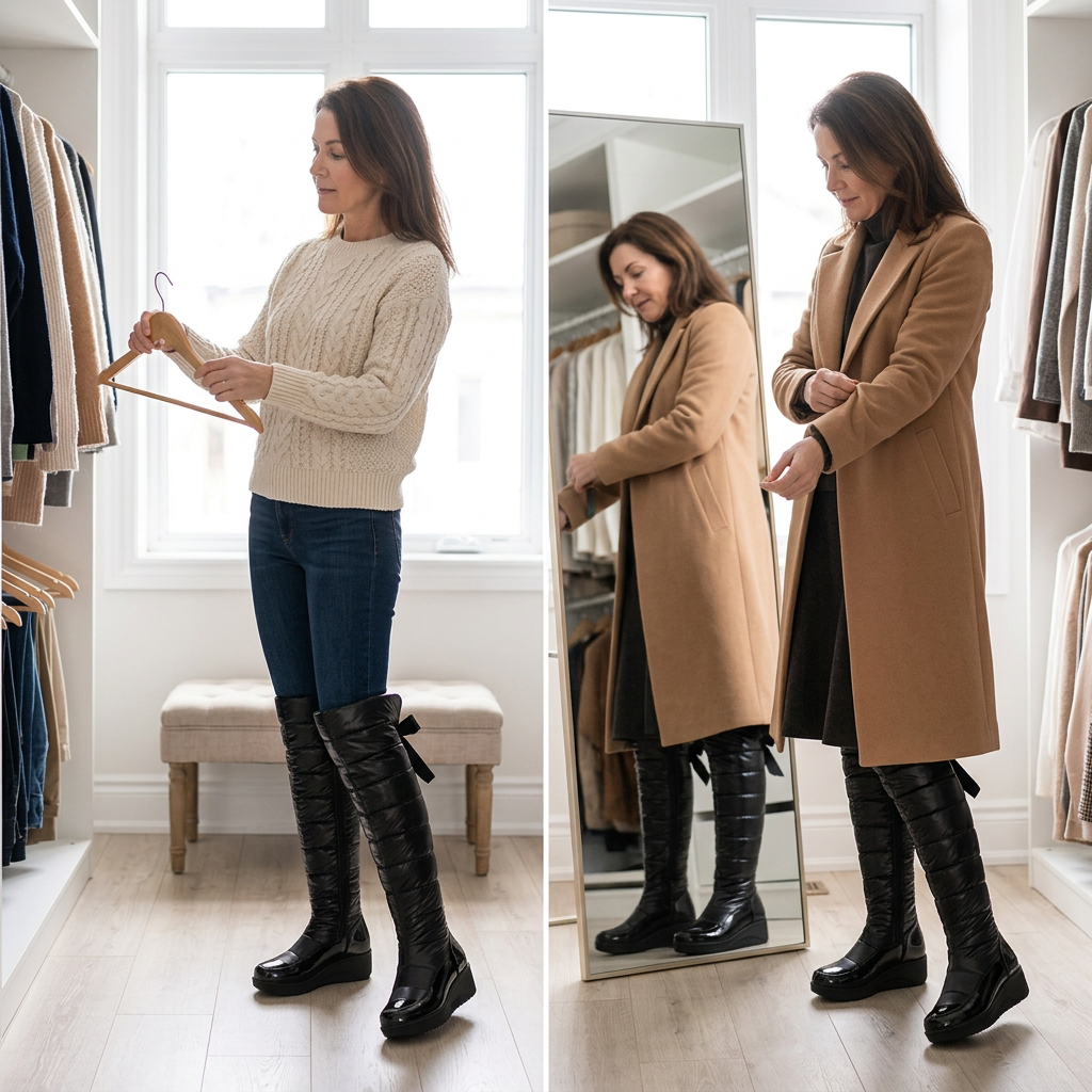 Violetta Spadaro™ Cozy Winter Boots with Elegant Bow
