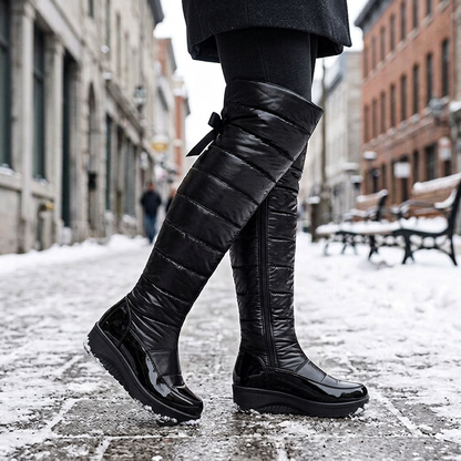 Violetta Spadaro™ Cozy Winter Boots with Elegant Bow
