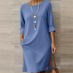 Virginia Franchini™ Minimalist Dress with Pockets for Effortless Everyday Style
