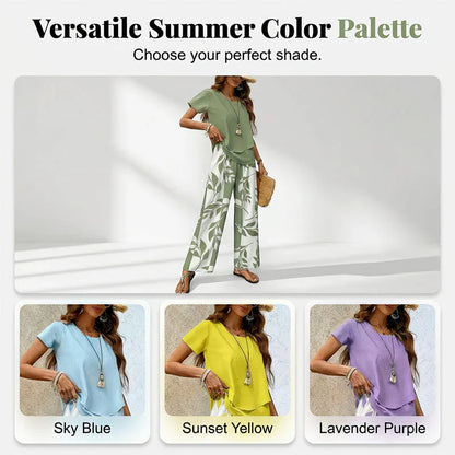 Vittoria Frangipane™ Leaf Print Two-Piece Vacation Set