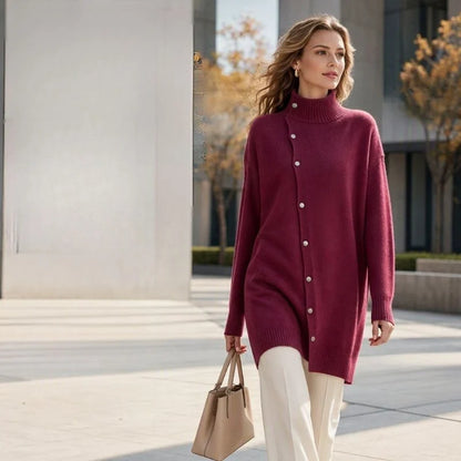 Vittorina Pastore™ Long Turtleneck Sweater for Cozy Everyday Style