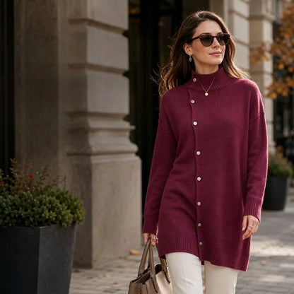 Vittorina Pastore™ Long Turtleneck Sweater for Cozy Everyday Style