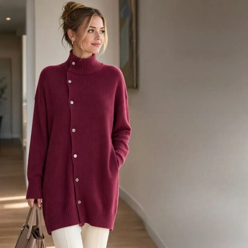 Vittorina Pastore™ Long Turtleneck Sweater for Cozy Everyday Style