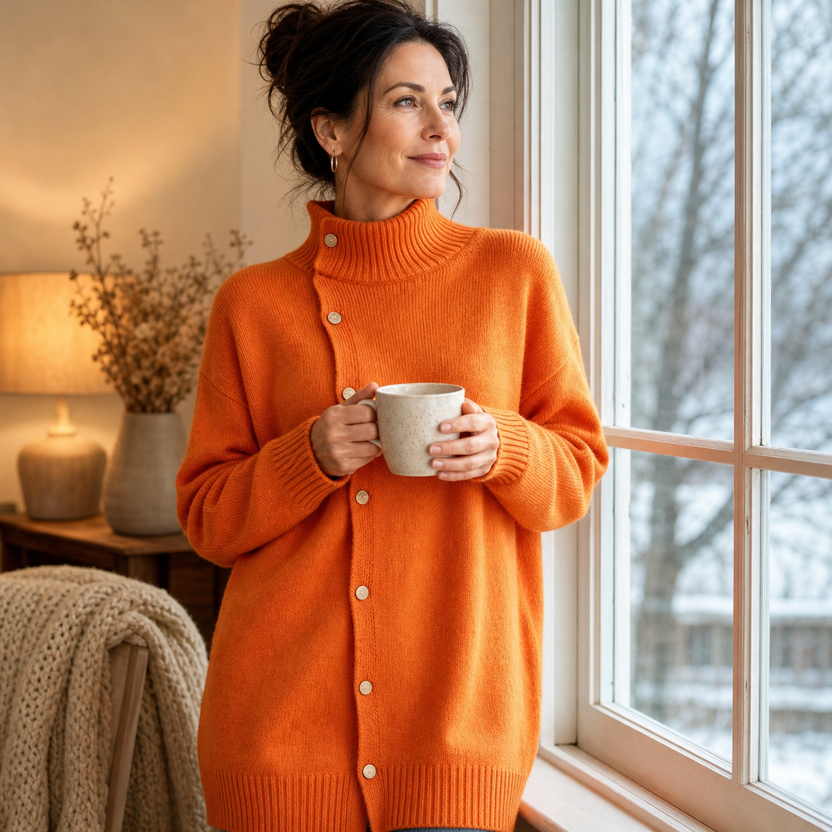 Vittorina Pastore™ Long Turtleneck Sweater for Cozy Everyday Style
