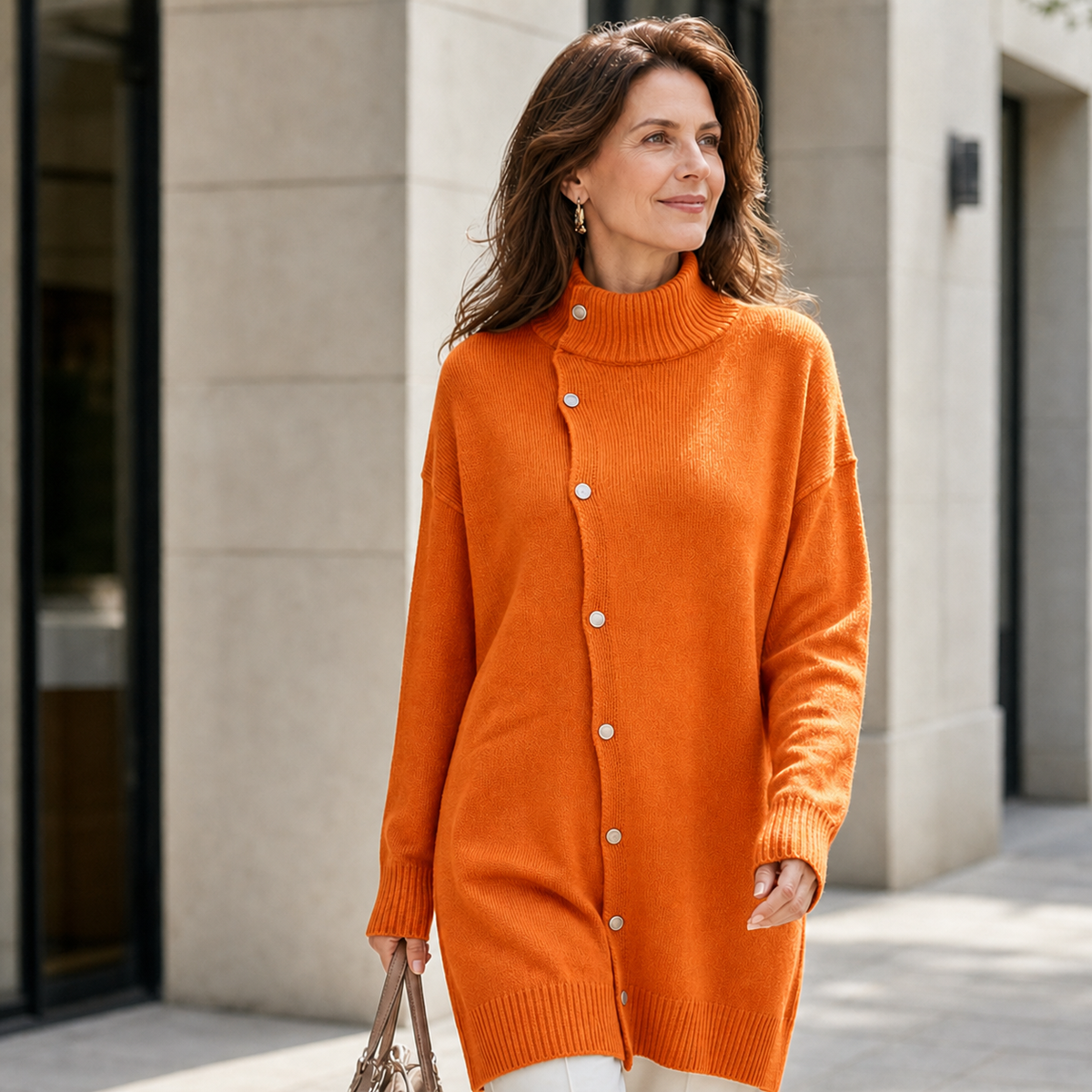 Vittorina Pastore™ Long Turtleneck Sweater for Cozy Everyday Style