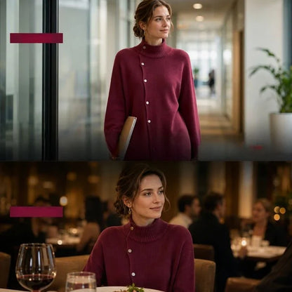 Vittorina Pastore™ Long Turtleneck Sweater for Cozy Everyday Style