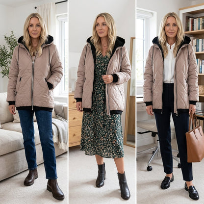 Viviana Pettine™ Tailored High-Collar Winter Jacket for Everyday Warmth