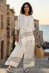 Viviana Strozzi™ Effortless Striped Two Piece Set