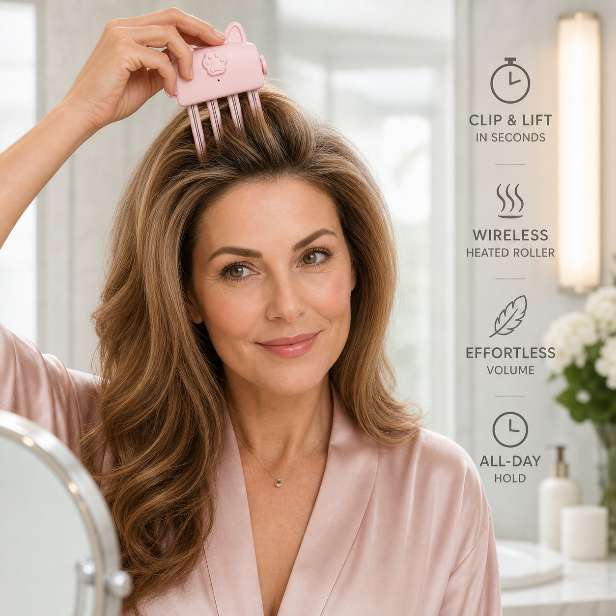 Voluriané™ Cordless Heated Hair Rollers for Effortless Volume