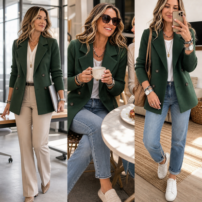 Wanda Cusano™ Soft-Touch Blazer for Polished Everyday Comfort