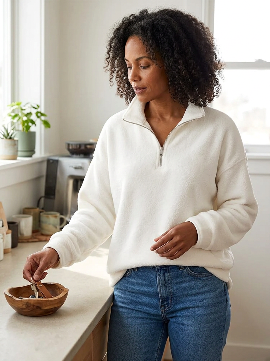 Wanda Occhipinti™ Cosy High Collar Sweatshirt