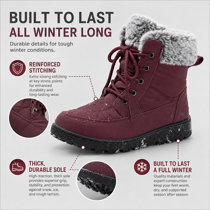 WarmStride™ Insulated Winter Boots with Non-Slip Grip
