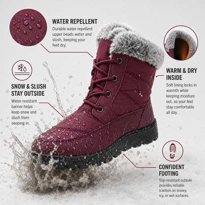 WarmStride™ Insulated Winter Boots with Non-Slip Grip