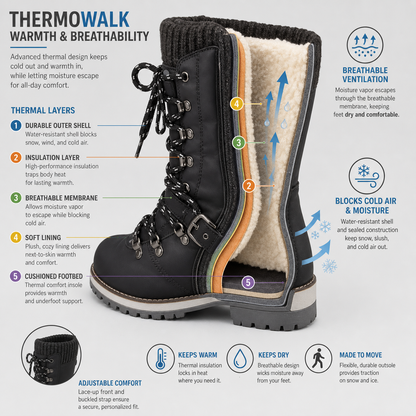 WarmStride Pro™ Insulated Snow Boots for Icy Winter Walks