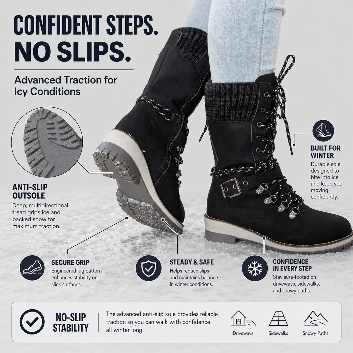 WarmStride Pro™ Insulated Snow Boots for Icy Winter Walks