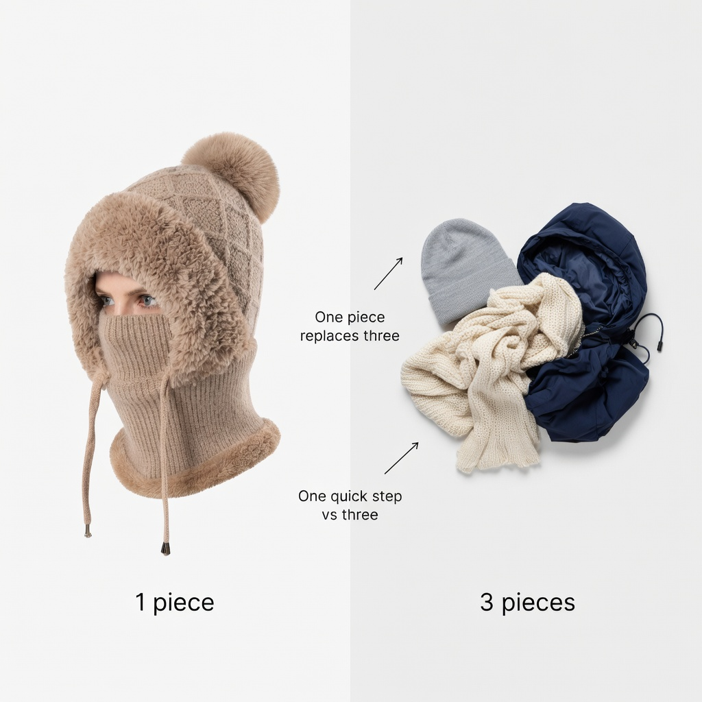 Wrappella™ Plush Lined Scarf Hat