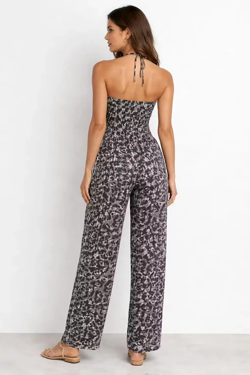 Yara Barbieri™ Loose Leopard Jumpsuit for Effortless Style