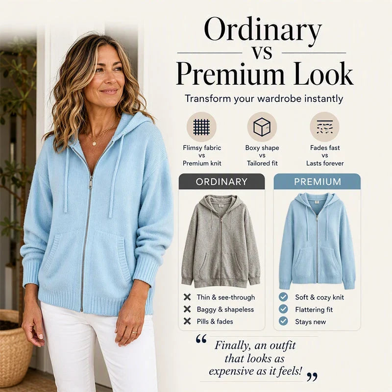 Yara Barchetti™ Cozy Hooded Cardigan for Everyday Layering